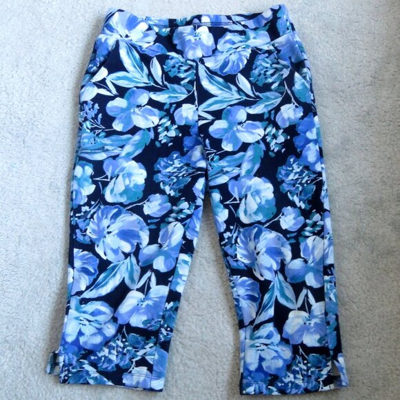 NWOT Belle by Kim Gravel Perfect Pique Fresh Picked Capri, Petite XXSP Twilight - Picture 3 of 15